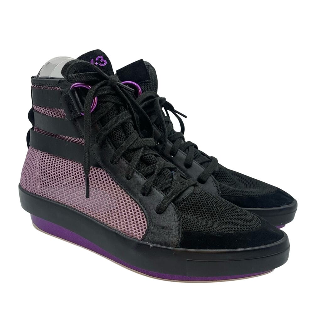 Yohji Yamamoto x Adidas Womens Y-3 High Top Mesh/Suede Point Toe Sneakers Size 6 - Picture 2 of 14
